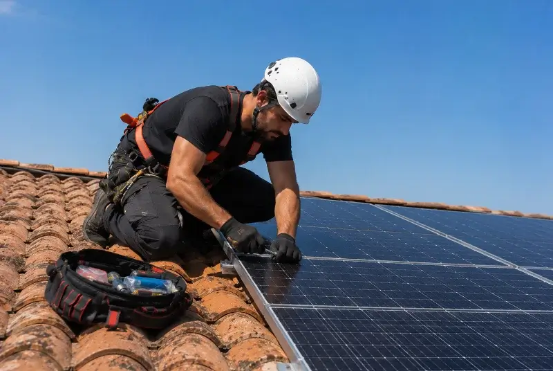 Maintenance et monitoring de panneaux solaires à Lécousse