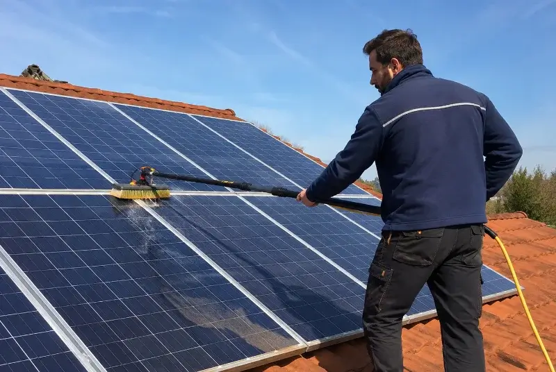 Nettoyage et entretien de panneaux solaires à Lécousse